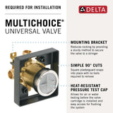 Delta Chamberlain In2ition Matte Black 2-in-1 Shower Faucet with Rough-in Valve
