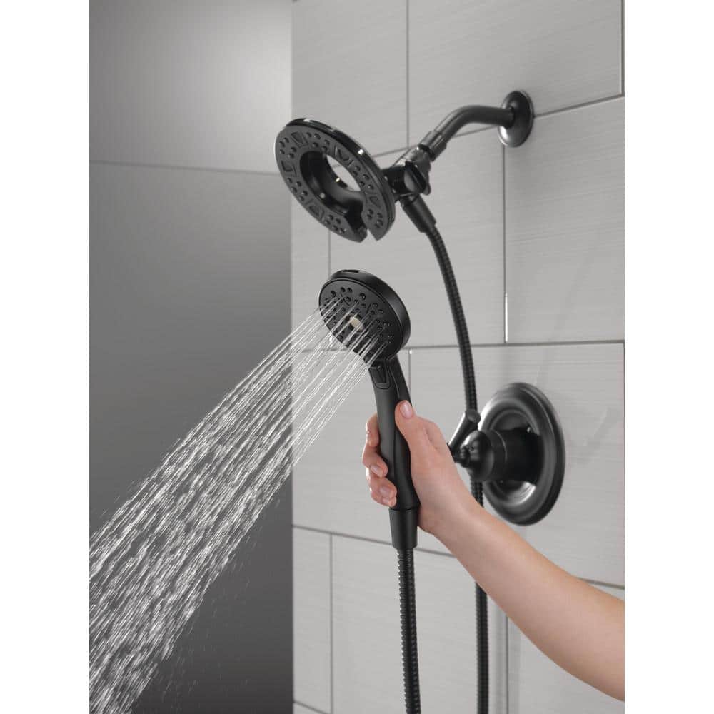 Delta Chamberlain In2ition Matte Black 2-in-1 Shower Faucet with Rough-in Valve