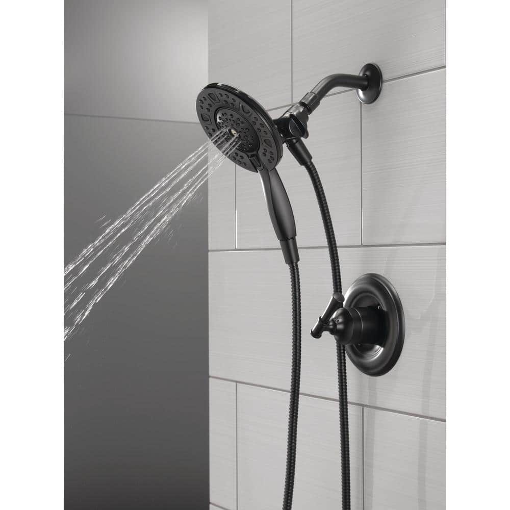Delta Chamberlain In2ition Matte Black 2-in-1 Shower Faucet with Rough-in Valve