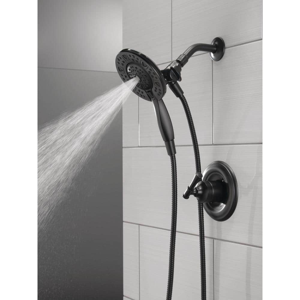 Delta Chamberlain In2ition Matte Black 2-in-1 Shower Faucet with Rough-in Valve