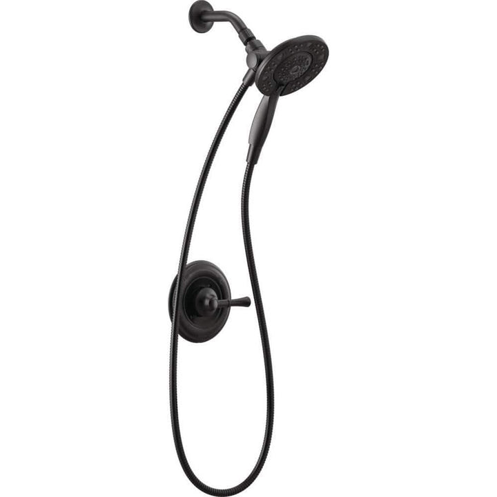 Delta Chamberlain In2ition Matte Black 2-in-1 Shower Faucet with Rough-in Valve