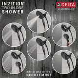 Delta Chamberlain In2ition Matte Black 2-in-1 Shower Faucet with Rough-in Valve
