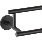 Delta Trinsic 24-in Double Matte Black Wall-Mount Towel Bar