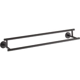 Delta Trinsic 24-in Double Matte Black Wall-Mount Towel Bar