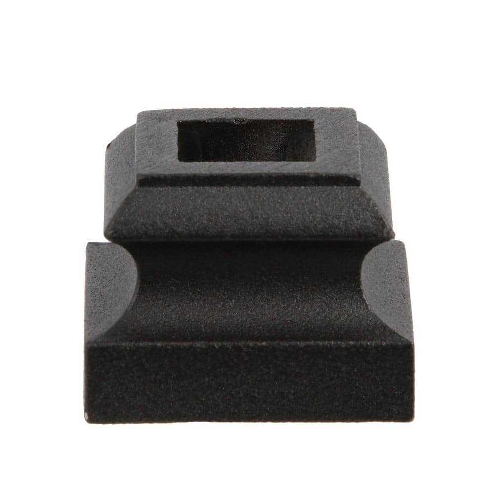 EVERMARK Stair Parts 1/2 in. Matte Black Flat Metal Shoe for Stair Remodel
