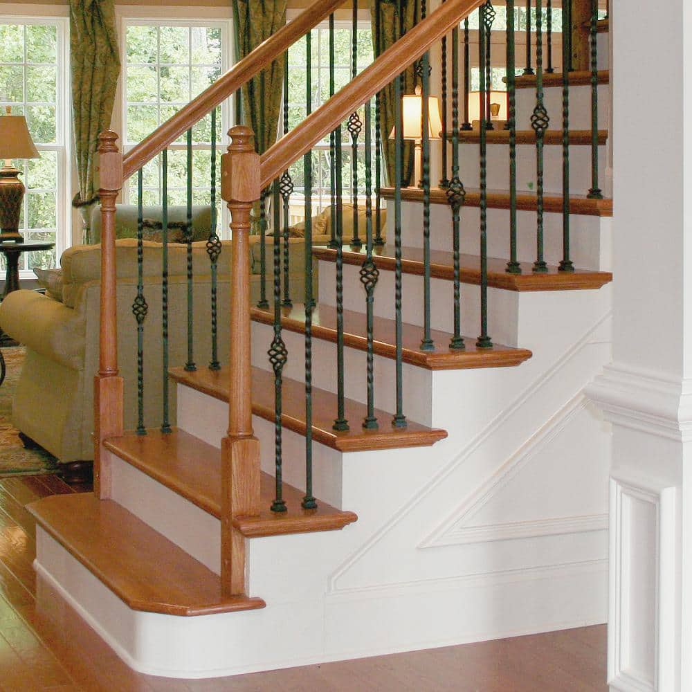 EVERMARK Stair Parts 1/2 in. Matte Black Flat Metal Shoe for Stair Remodel