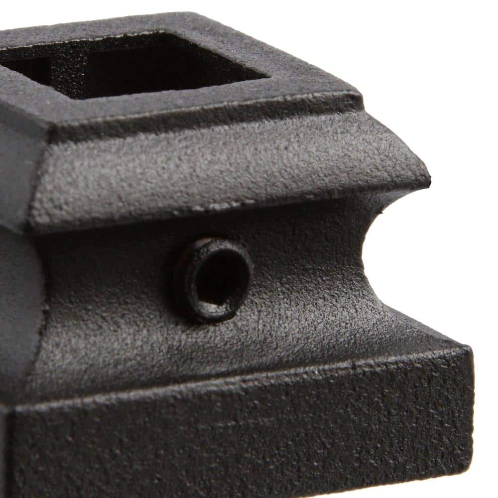 EVERMARK Stair Parts 1/2 in. Matte Black Flat Metal Shoe for Stair Remodel