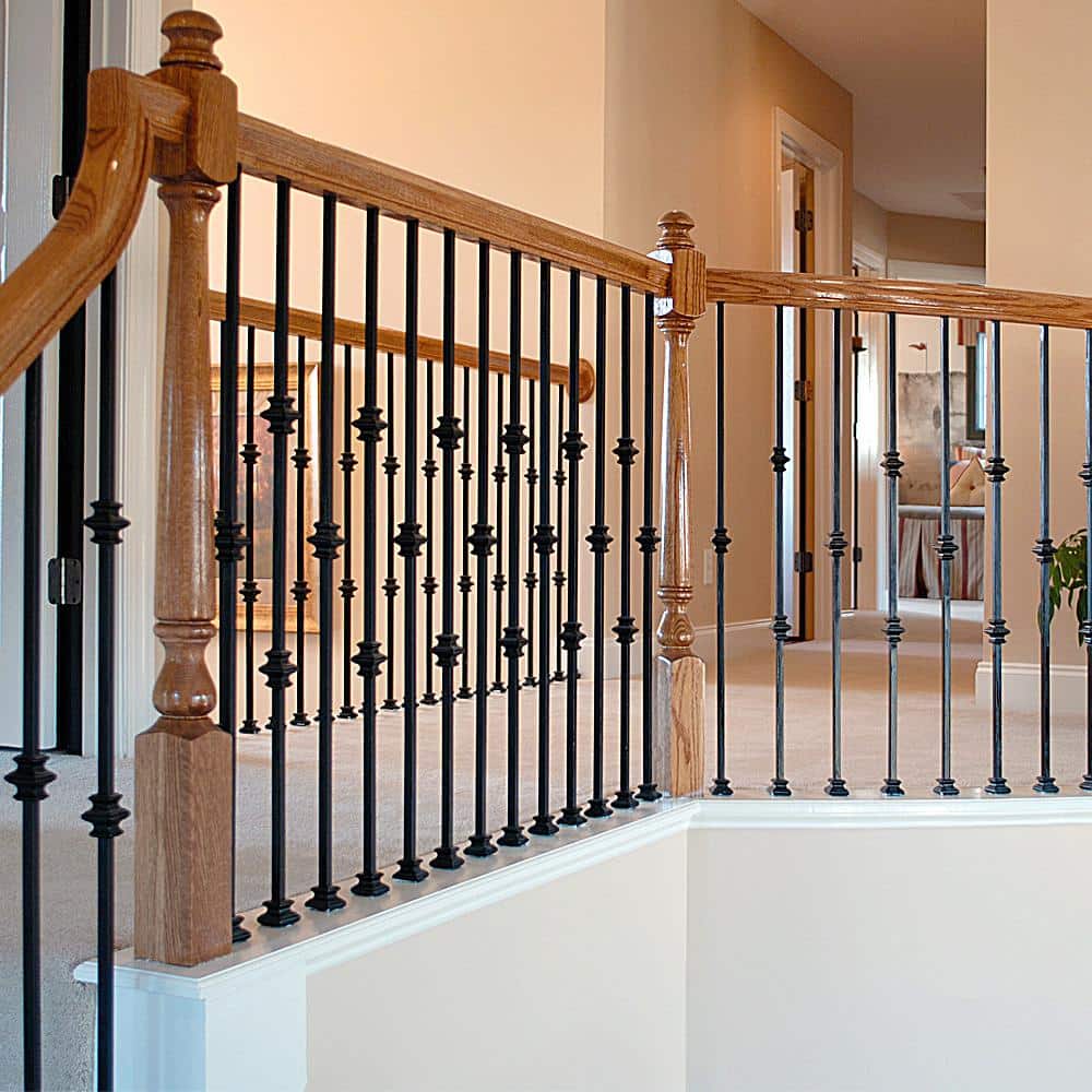 EVERMARK Stair Parts 1/2 in. Matte Black Flat Metal Shoe for Stair Remodel
