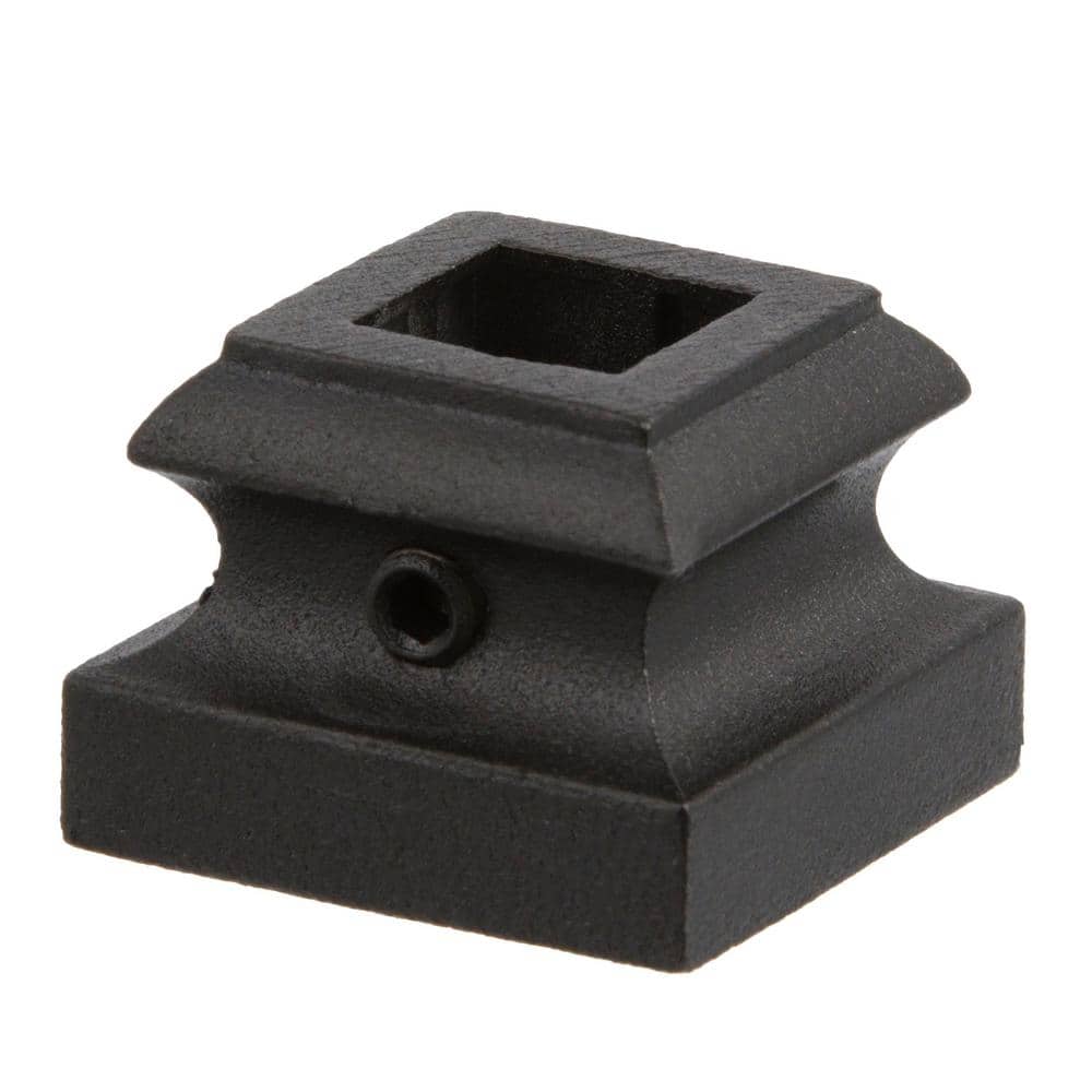 EVERMARK Stair Parts 1/2 in. Matte Black Flat Metal Shoe for Stair Remodel