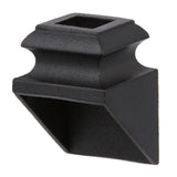 EVERMARK Stair Parts 1/2 in. Matte Black Angled Metal Baluster Shoe for Stair Remodel