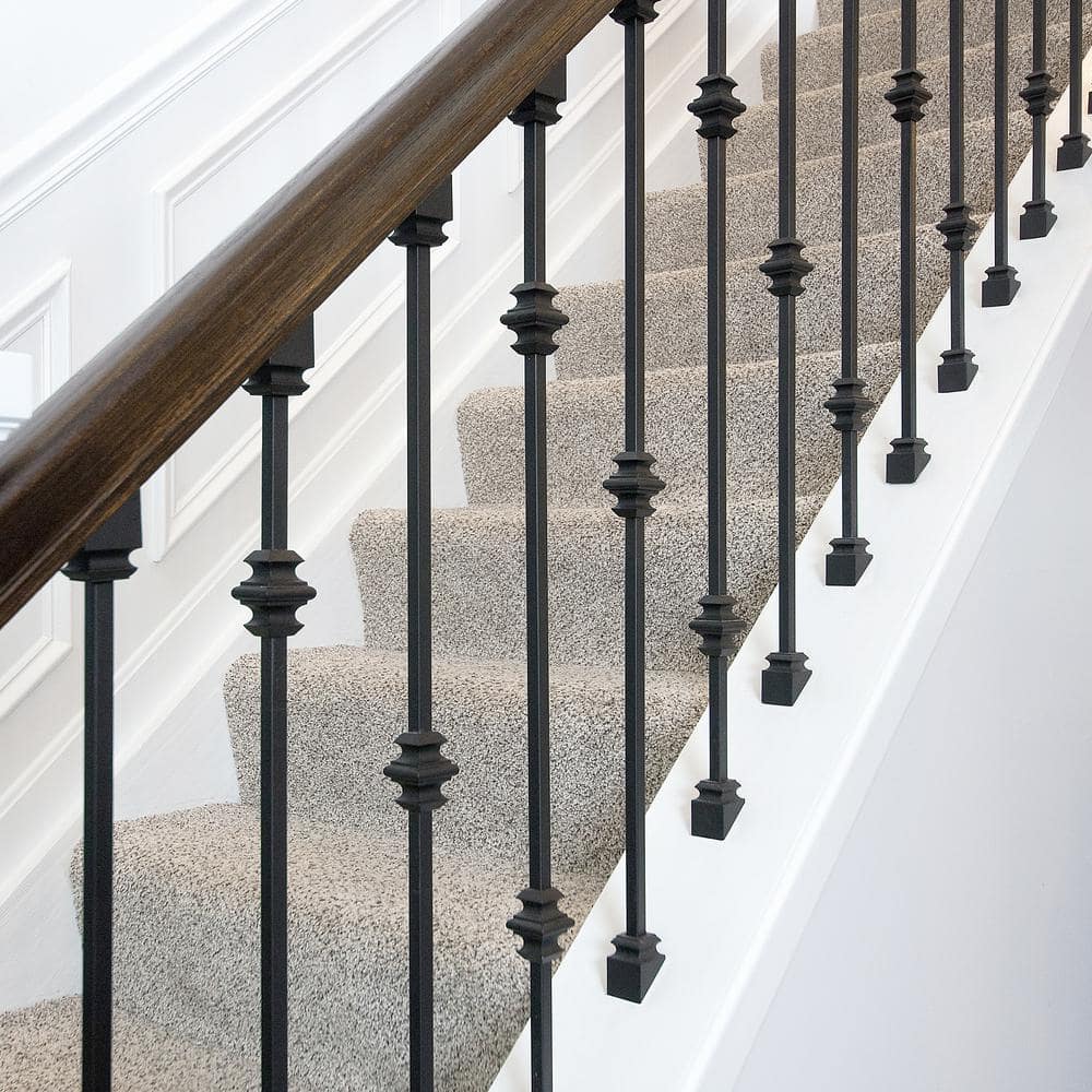 EVERMARK Stair Parts 1/2 in. Matte Black Slip N Grip Angle Shoe for Stair Remodel