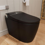 GIVING TREE Smart Toilet Bidet GTAD1105MB - 1.28 GPF Elongated with Auto Flush, Heated Seat, Matte Black