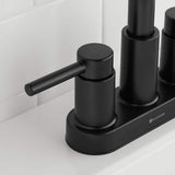 Glacier Bay Dorind 4 in. Centerset 2-Handle High-Arc Bathroom Faucet in Matte Black