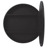 Glacier Bay 30 in. W x 30 in. H Round Matte Black Medicine Cabinet with Mirror