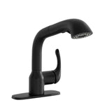 Glacier Bay Dunning Matte Black Pull-Out Laundry Faucet with Dual Spray Function