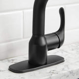 Glacier Bay Dunning Matte Black Pull-Out Laundry Faucet with Dual Spray Function
