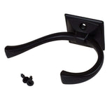 GlideRite 4-1/4 in. Matte Black Decorative Flared Double-Prong Coat Hooks (10-Pack)