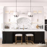 Hunter Briargrove 4-Light Matte Black Shaded Chandelier with Fabric Shade