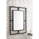 James Martin Vanities Boston Matte Black Rectangular Wall Mirror - 30x40 Inches