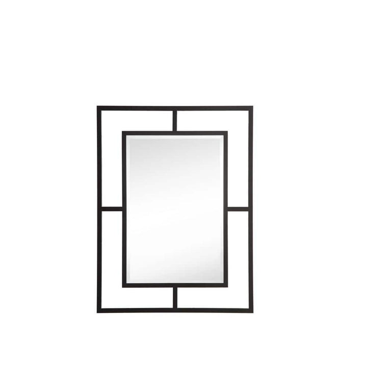 James Martin Vanities Boston Matte Black Rectangular Wall Mirror - 30x40 Inches