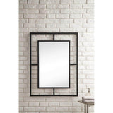 James Martin Vanities Boston Matte Black Rectangular Wall Mirror - 30x40 Inches