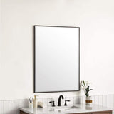 James Martin Vanities Rohe 30" x 40" Matte Black Rectangular Vanity Mirror