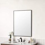 James Martin Vanities Rohe 30" x 40" Matte Black Rectangular Vanity Mirror