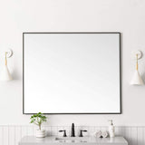 James Martin Vanities Rohe 48" x 40" Matte Black Rectangular Vanity Mirror