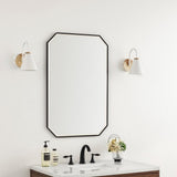 James Martin Vanities Rohe 24" x 36" Matte Black Bathroom Vanity Mirror