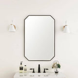 James Martin Vanities Rohe 24" x 36" Matte Black Bathroom Vanity Mirror