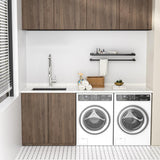 LORDEAR 24 in. W x 18 in. D x 12 in. H Matte Black Single Bowl Quartz Composite Undermount Laundry/Utility Sink