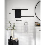 Moen Genta Collection 24-in Matte Black Wall-Mount Single Towel Bar