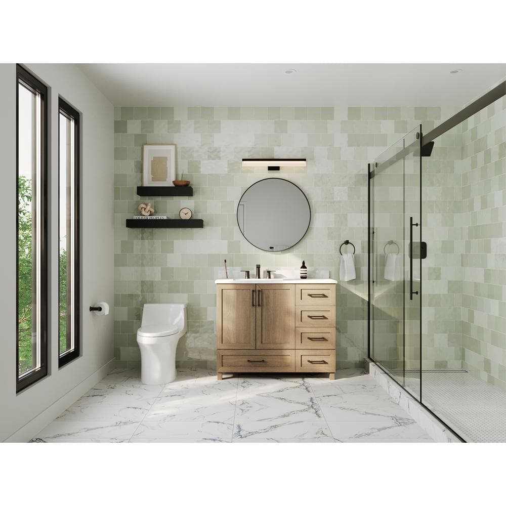 Moen Genta Collection 24-in Matte Black Wall-Mount Single Towel Bar