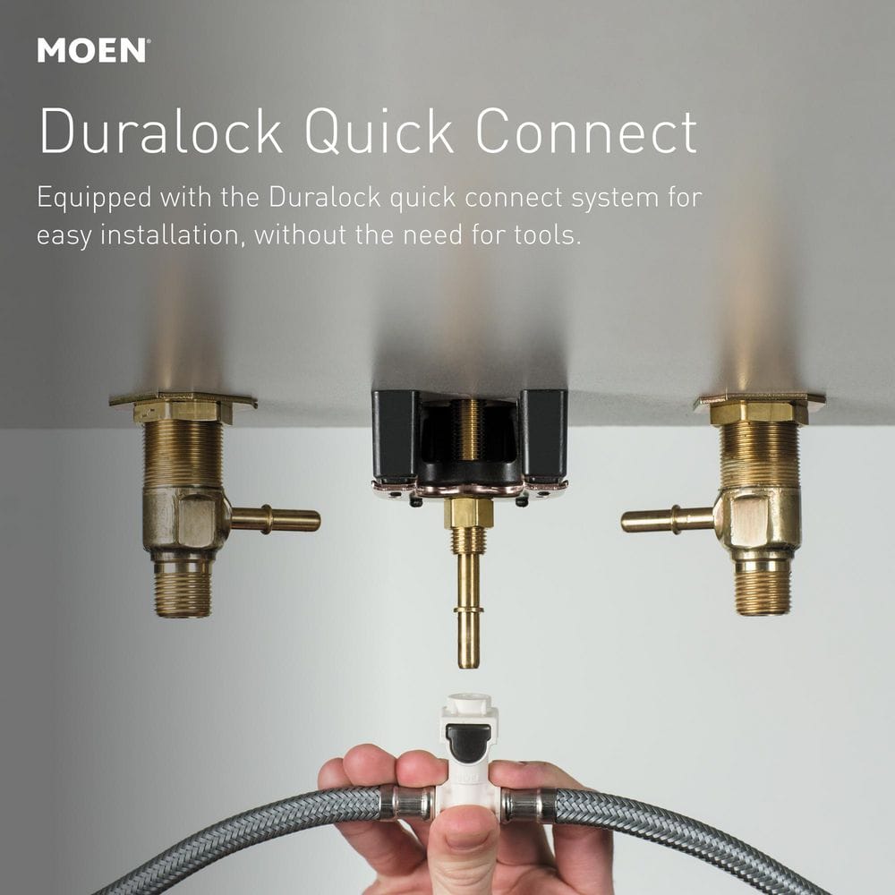 Moen Genta 8 in. Widespread 2-Handle Bathroom Faucet with Drain and Valve in Matte Black