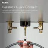 Moen Genta 8 in. Widespread 2-Handle Bathroom Faucet with Drain and Valve in Matte Black
