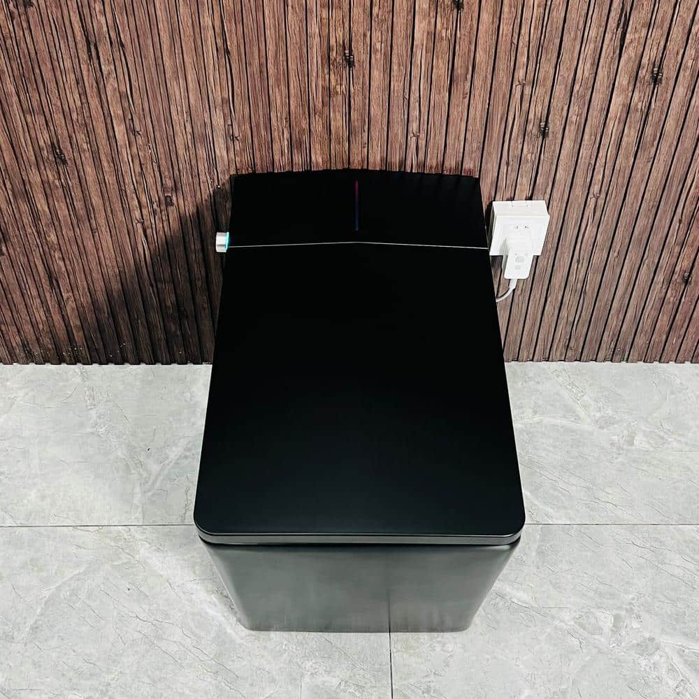 Nivencai Smart Square Bidet Toilet Matte Black - Heated, Self-Cleaning, Touchless