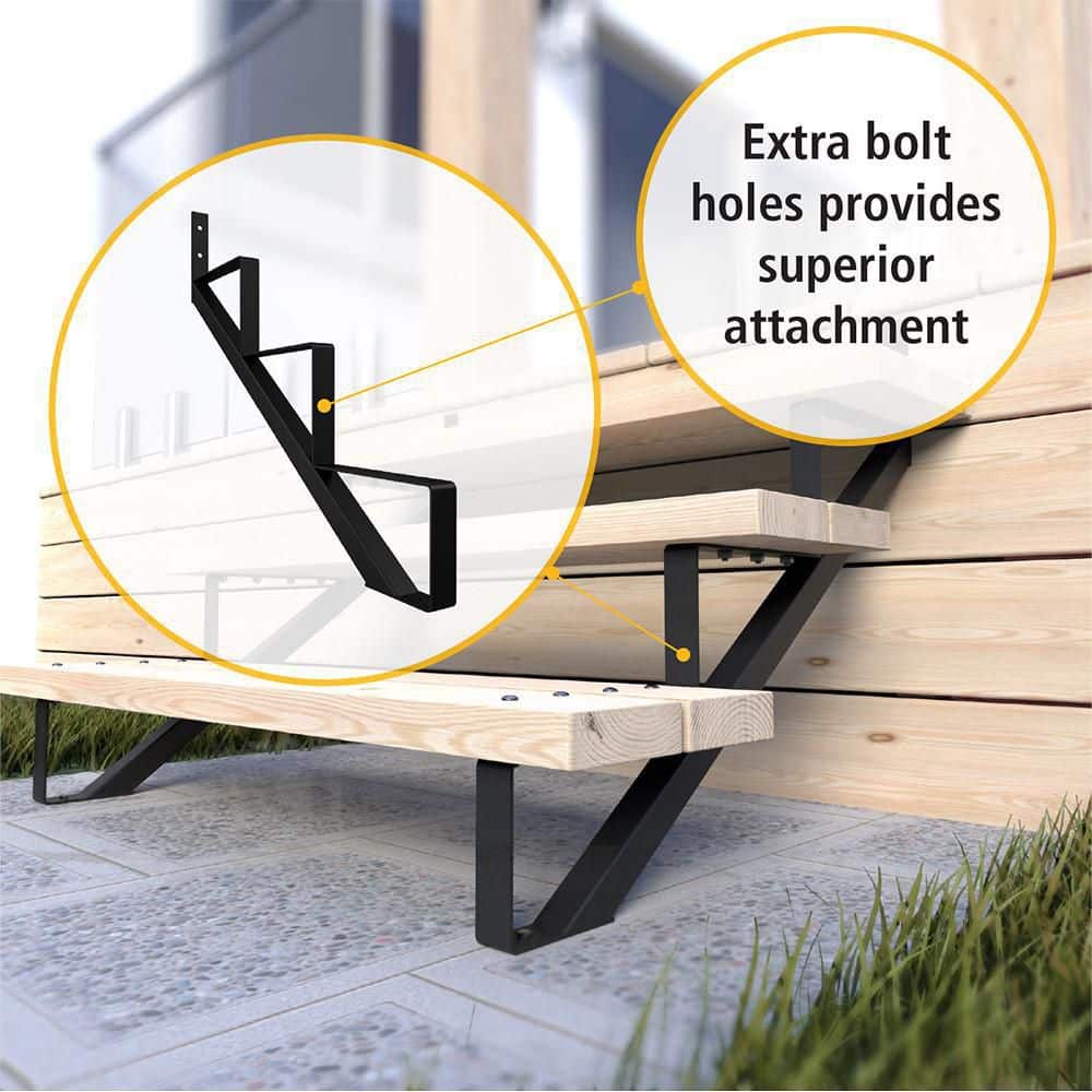 Peak Products 1-Step Steel Powder-Coated Finished Stair Riser (Includes 1 Stringer)