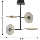 Progress Lighting Spoke LED 1-Light Matte Black LED Modern Hanging Pendant Light