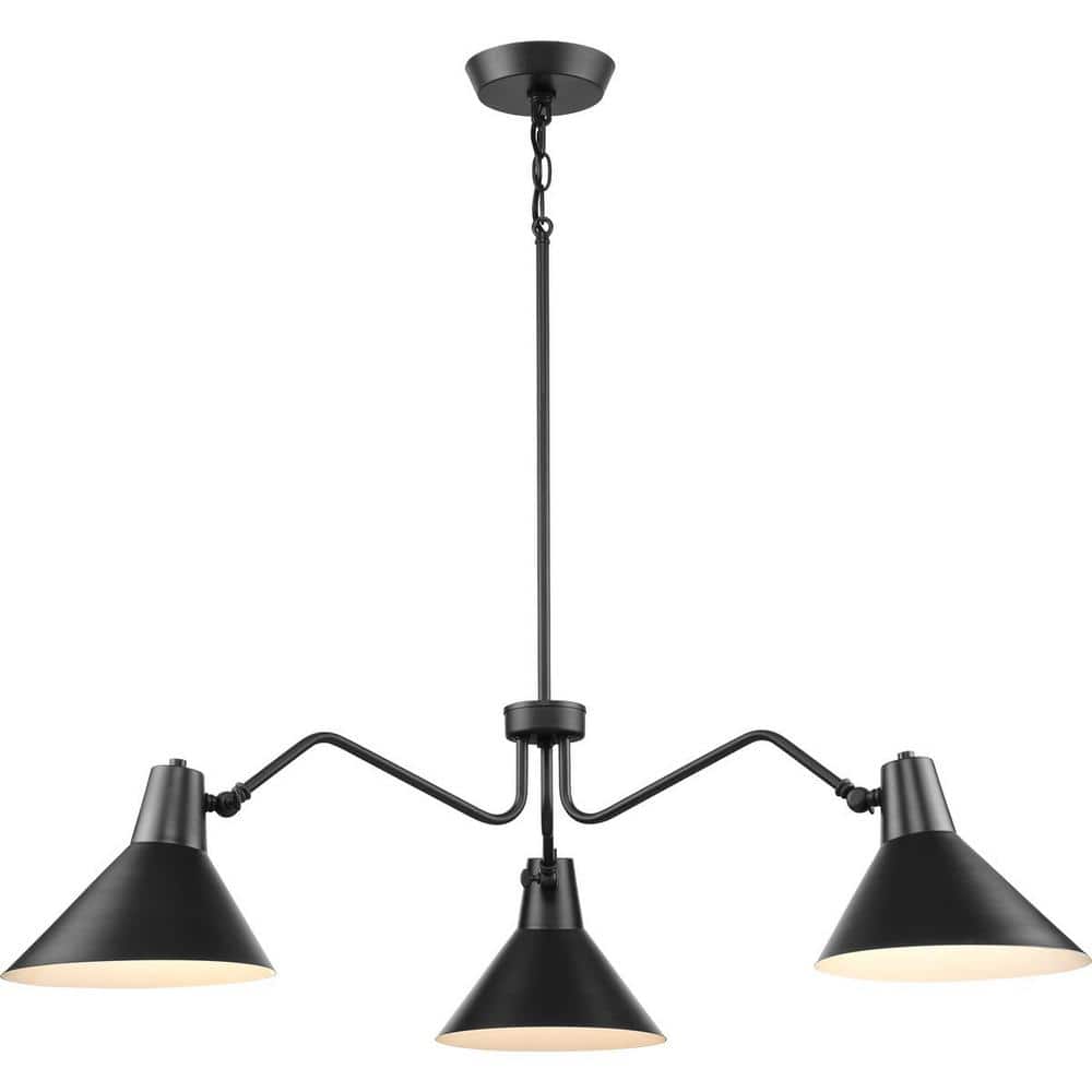 Progress Lighting Trimble Collection 3-Light Matte Black Chandelier