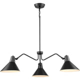 Progress Lighting Trimble Collection 3-Light Matte Black Chandelier
