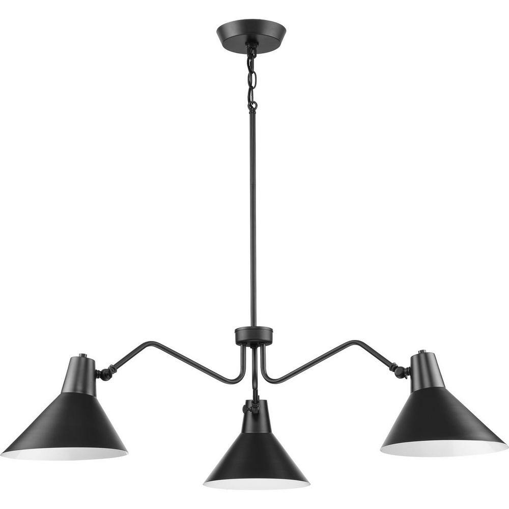 Progress Lighting Trimble Collection 3-Light Matte Black Chandelier