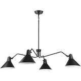 Progress Lighting Trimble Collection 4-Light Matte Black Chandelier