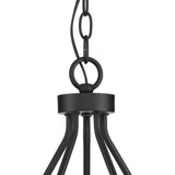 Progress Lighting Breckenridge Collection 26 in. 5-Light Matte Black Rustic Farmhouse Chandelier