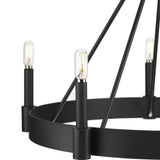 Progress Lighting Breckenridge Collection 26 in. 5-Light Matte Black Rustic Farmhouse Chandelier