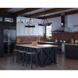 Progress Lighting Breckenridge Collection 26 in. 5-Light Matte Black Rustic Farmhouse Chandelier