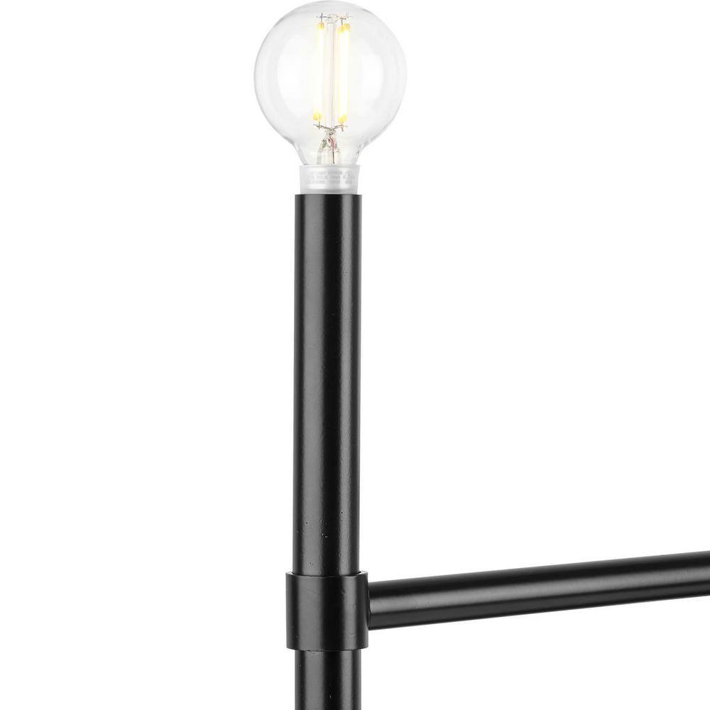 Progress Lighting Arya 8-Light Matte Black Luxe Linear Chandelier