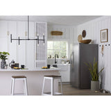 Progress Lighting Arya 8-Light Matte Black Luxe Linear Chandelier