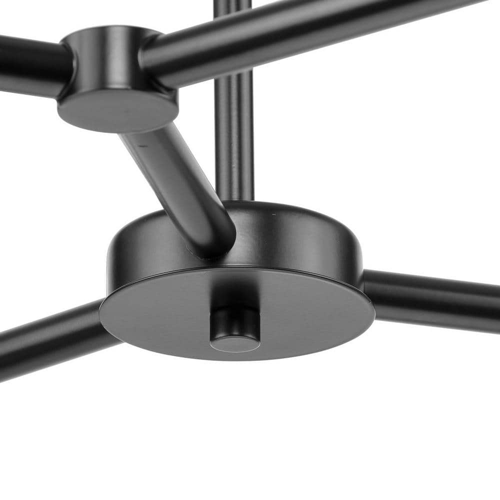 Progress Lighting Arya 12-Light Matte Black Luxe Chandelier
