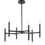 Progress Lighting Arya 12-Light Matte Black Luxe Chandelier