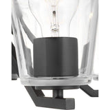Progress Lighting Vertex Collection 5-Light Matte Black Clear Glass Contemporary Chandelier